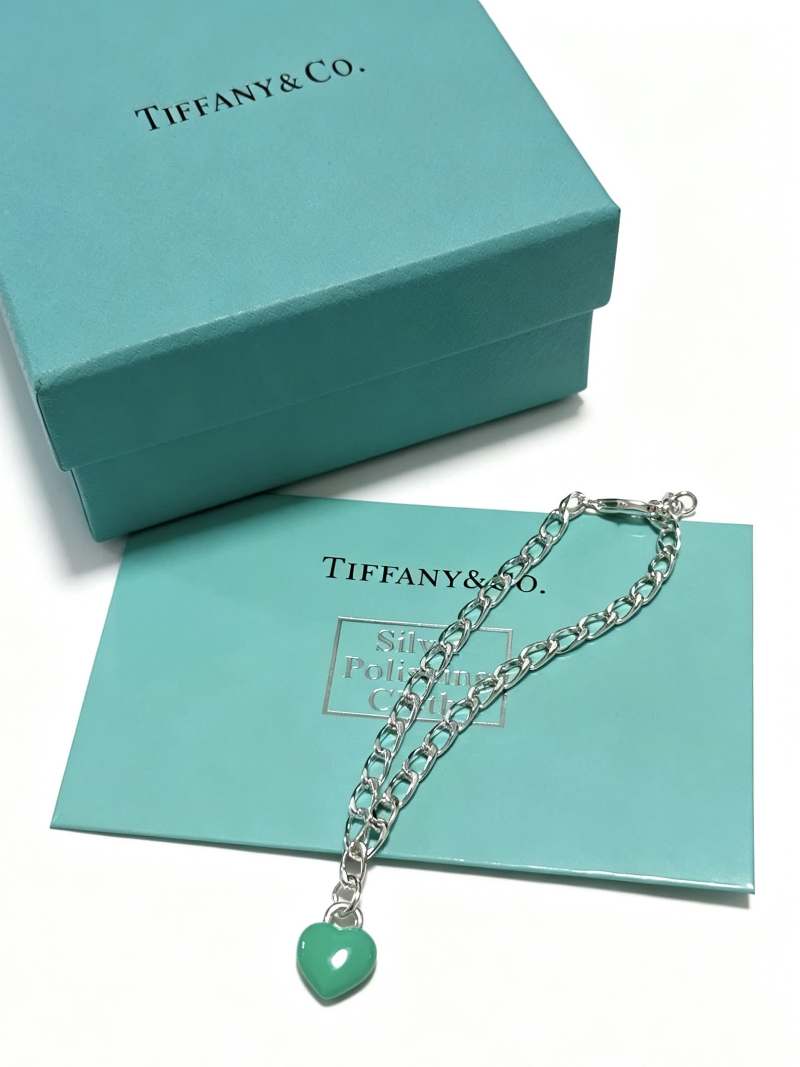 Tiffany & Co. Silver Heart Charm Bracelet